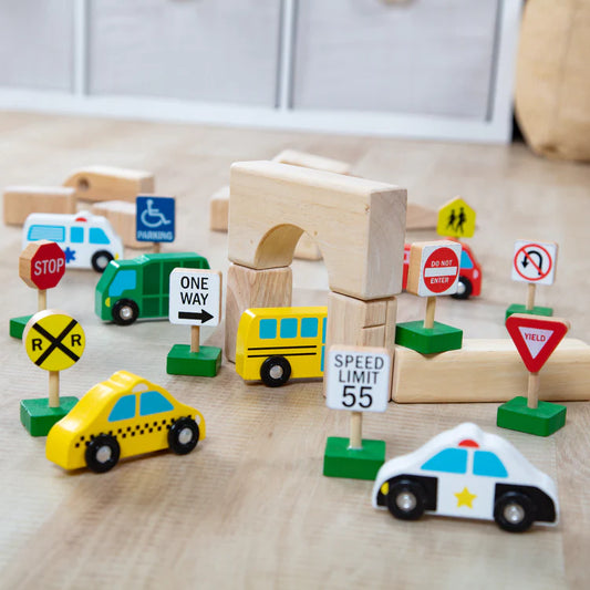 Melissa & Doug Traffic Signs and Vehicles