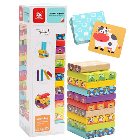 TopBright Animal Jenga Game