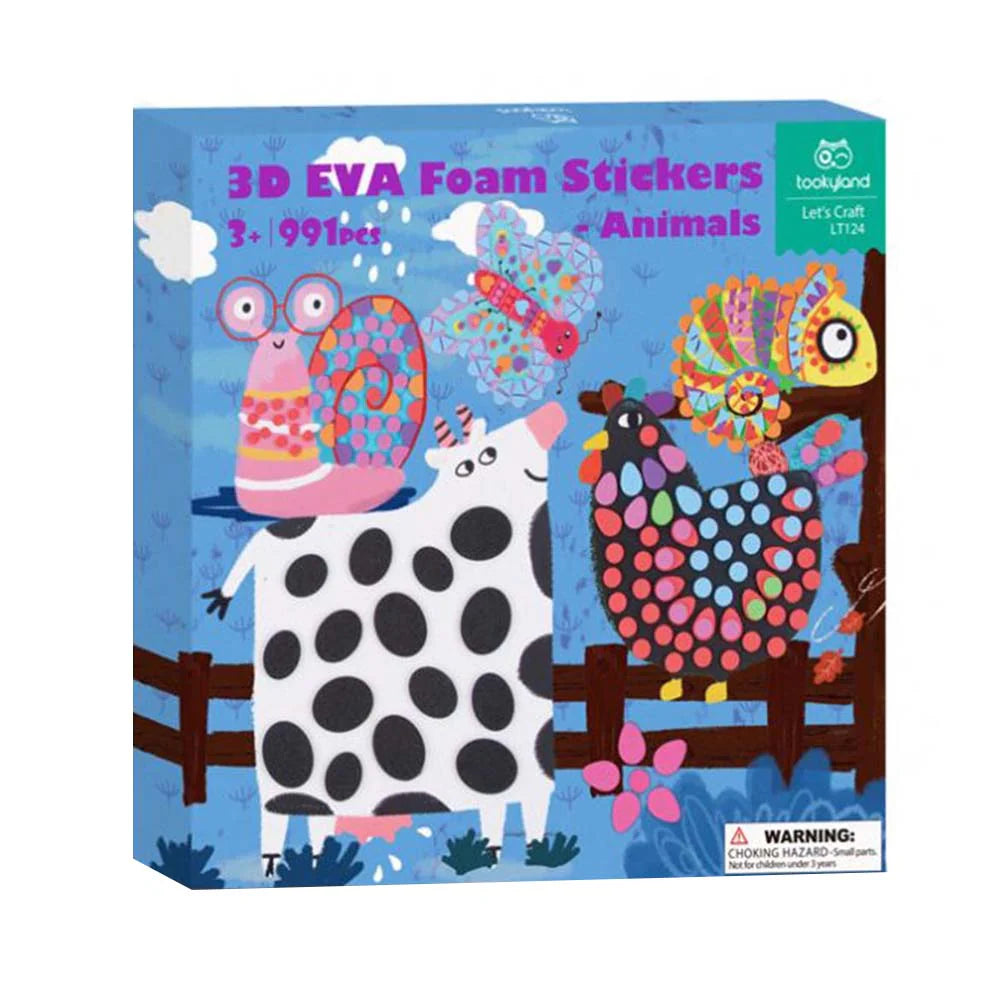 Tookyland 3D Foam Stickers - Animals