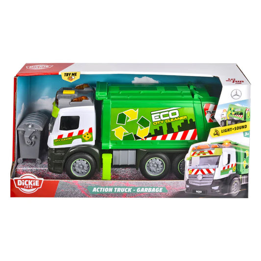 Dickie Toys Action -Garbage Truck Vehicle - Light and Sound (30cm)