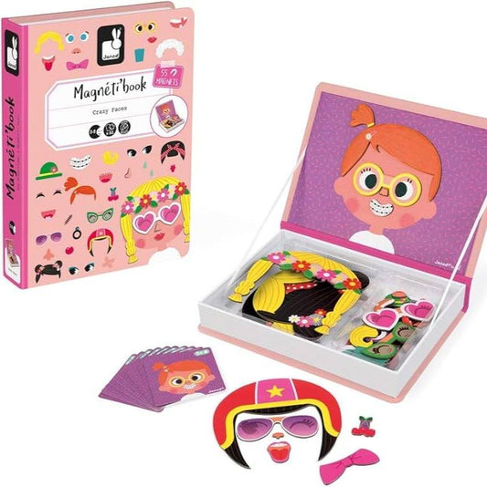 Crazy Faces Magnetic Book