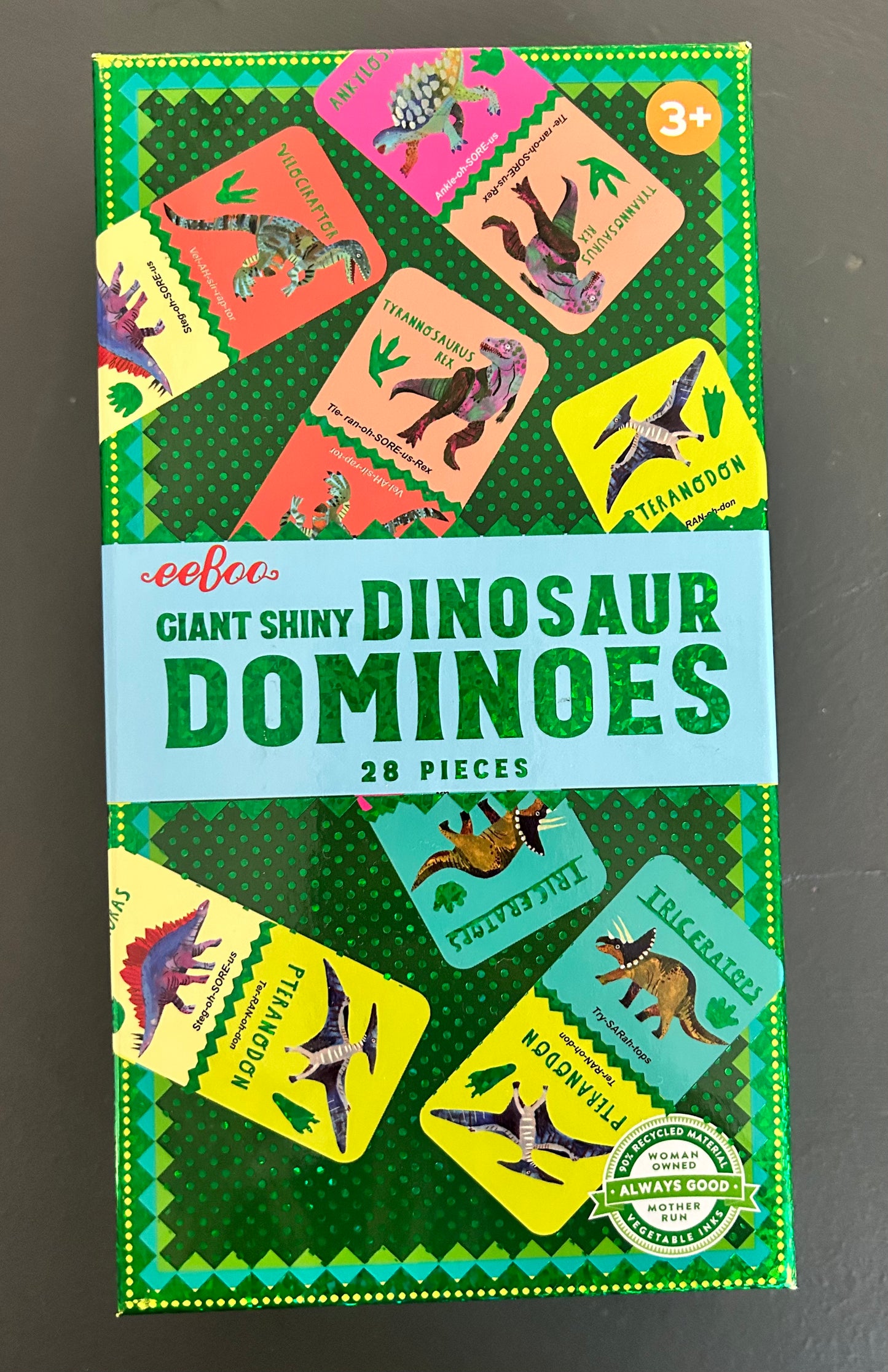 eeBoo Shiny Dinosaur Dominoes