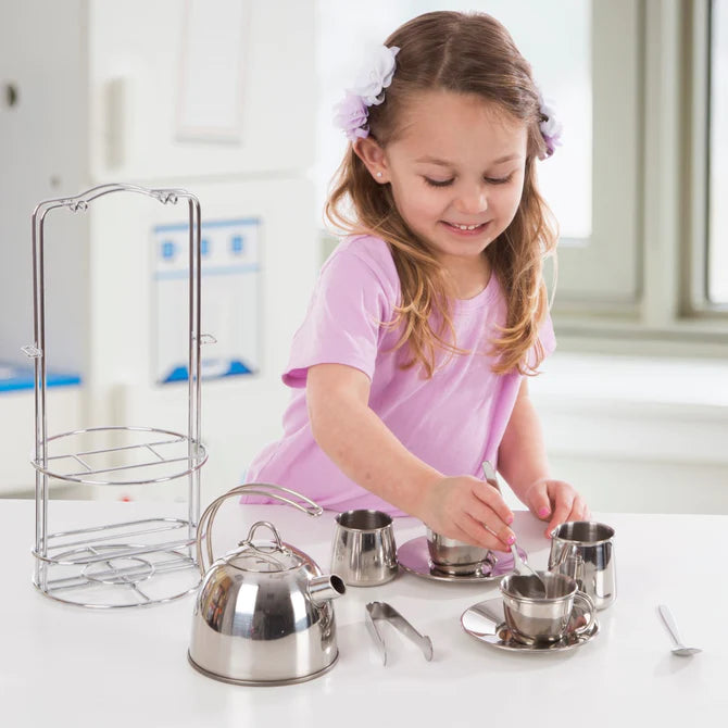 Melissa and Doug Stainless Steel Tea Set