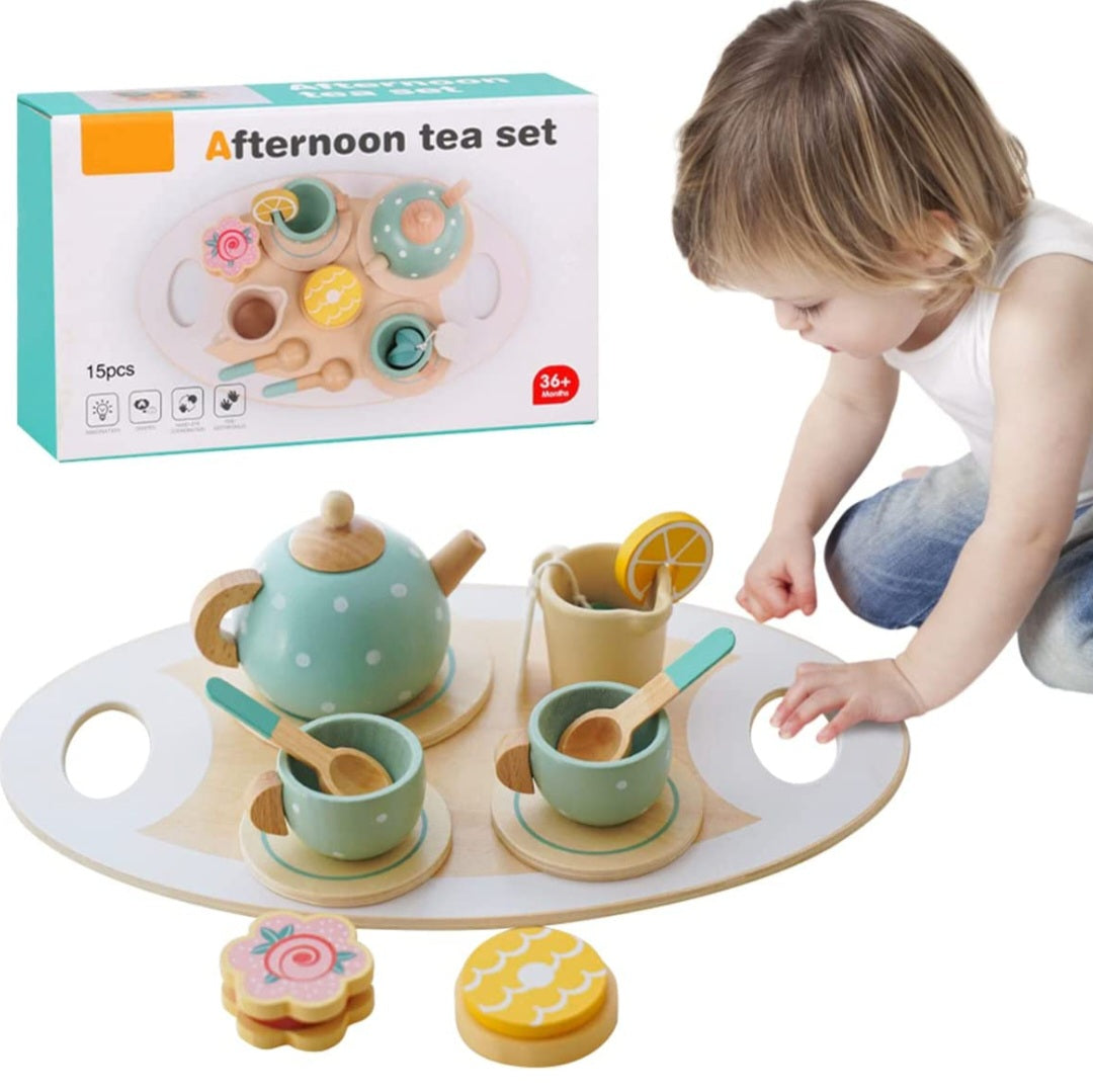 Kabi Wooden Afternoon Tea Set