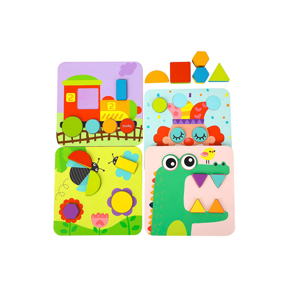 Tooky Toy 4-in-1 Shape Puzzle