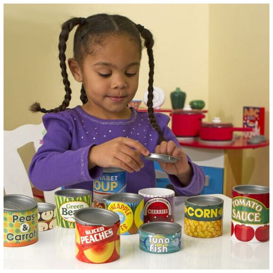 Melissa and Doug Play Food Cans