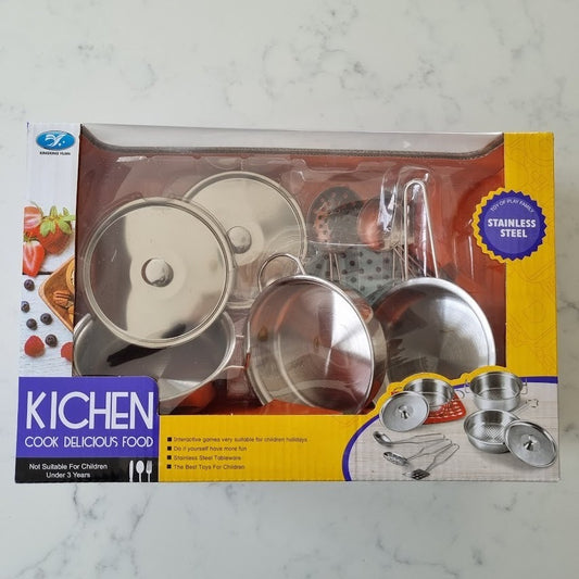Metal pots and pans set (Stainless Steel)