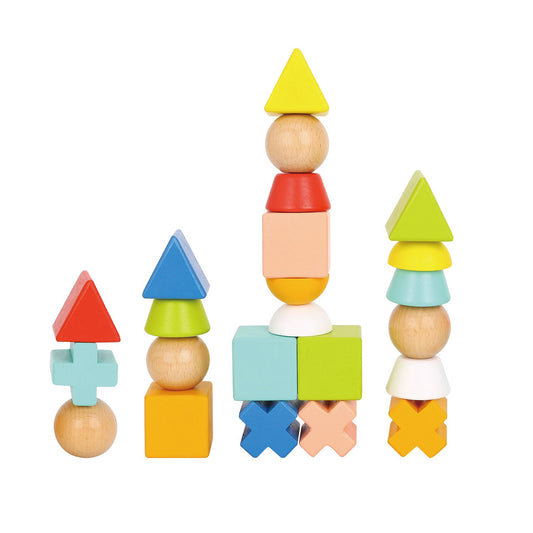 Tooky Toy Wooden Stacking Shapes