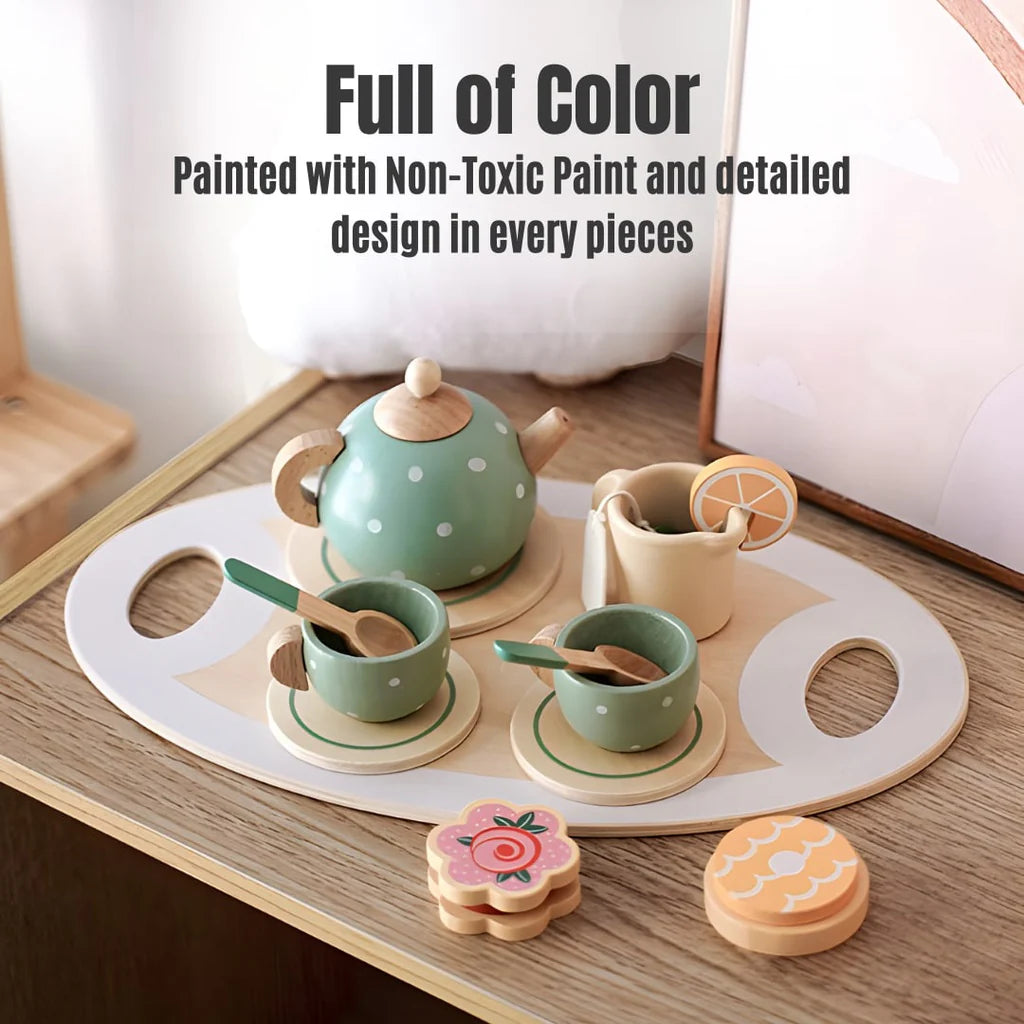 Kabi Wooden Afternoon Tea Set