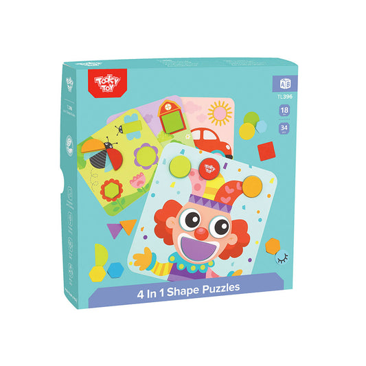 Tooky Toy 4-in-1 Shape Puzzle