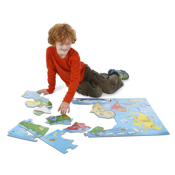 Melissa and Doug World Map Floor Puzzle - 33 Pieces