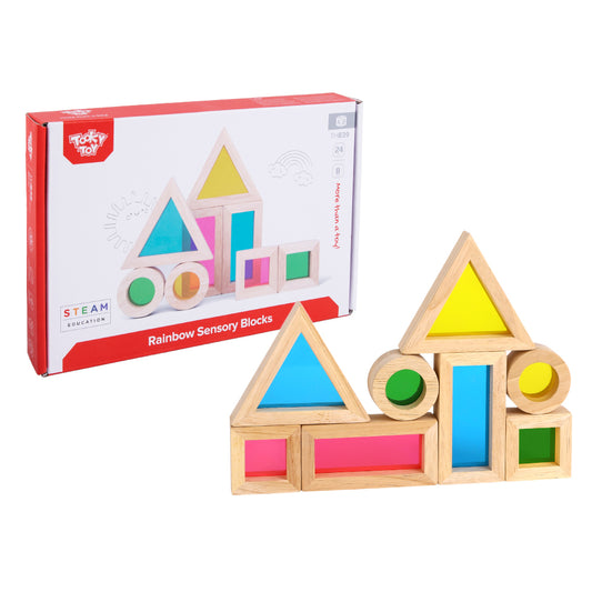 Tooky Toy Rainbow Sensory Blocks